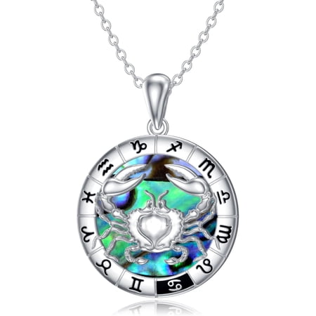 Zodiac Necklace 925 Sterlign Silver Constellation Astrology Horoscope Zodiac Sign Jewelry Birthday Gifts for Women Astrology Lovers