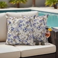 thumbnail image 4 of Vintage Purple Flower Outdoor Waterproof Pillow Covers, Farmhouse Botanical Floral Retro Decorative Square Throw Pillowcase Sofa Cushion Sham for Patio/Couch/Chair, 16"x16" 2 Pack, 4 of 8