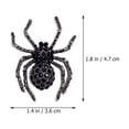 thumbnail image 4 of 4Pcs Black Rhinestone Spider Brooch Badge for Halloween and Wedding, 4 of 8