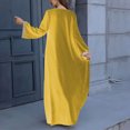 thumbnail image 5 of Oplxuo Applique Embroidery Abayas for Women Muslim Long Sleeve Maxi Dress Loose Full Cover Islamic Dubai Robe Kaftan Dresses, 5 of 5