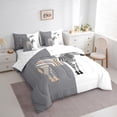 thumbnail image 3 of Homewish Teenagers Animal Zebra Bedding Comforter Set 7pcs,Abstract Geometric Stripes Queen Bedding Sets Super Cozy,Black Grey White Queen Sheet Sets,Ultra Soft Home Decor,Reversible, 3 of 8