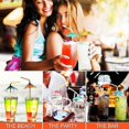 thumbnail image 4 of 150 Pcs Umbrella Straws Colourful Disposable Bendable Drinking Straws For Beach Theme Parties Bar Cocktail Decoration, 4 of 5