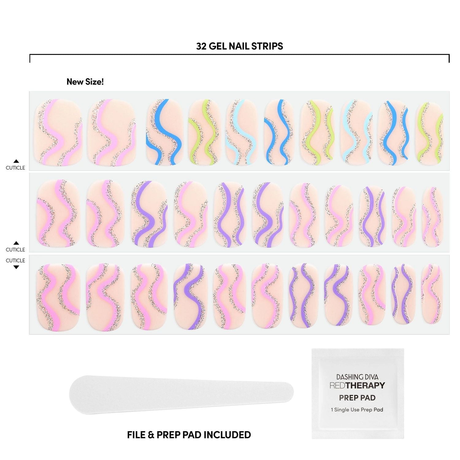 DASHING DIVA - GLOSS - SPRING SWIRL, Gloss Ultra Shine Gel Nail Strips