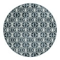 thumbnail image 2 of Jill Zarin Uptown Collection Area Rug - Fifth Avenue (5' 3" Round Navy Blue/Ivory), 2 of 6