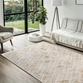 thumbnail image 2 of Beige Modern Area Rugs for Living Room Washable Rugs Boho Moroccan Area Rug Soft Neutral Geometric Bohemian Carpet Distressed Indoor Rug for Bedroom Dining Room Office Foldable Nonslip Rug, 2 of 9