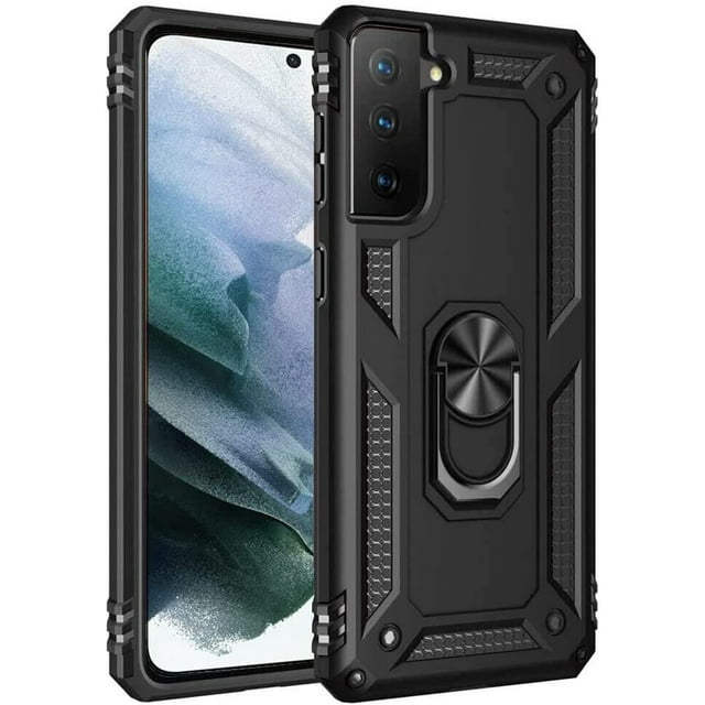 Samsung Galaxy S21 FE Magnetic Ring Rugged Shockproof Case Heavy Duty Protective Back Cover