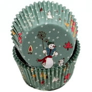 Chef Craft Paper Patterned Cupcake Liners, 50 Count, Green/red/White