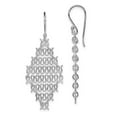 thumbnail image 6 of 925 Sterling Silver Rhodium-plated Chain Link Dangle Earrings, 6 of 6