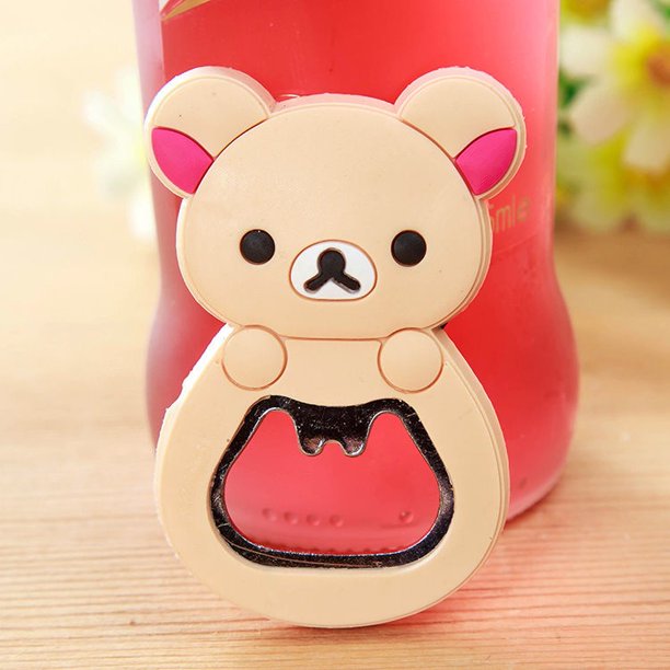Abrebotellas de dibujos animados Cinta práctica pequeña creativa multifunción de silicona linda Gao Jiahui unisex