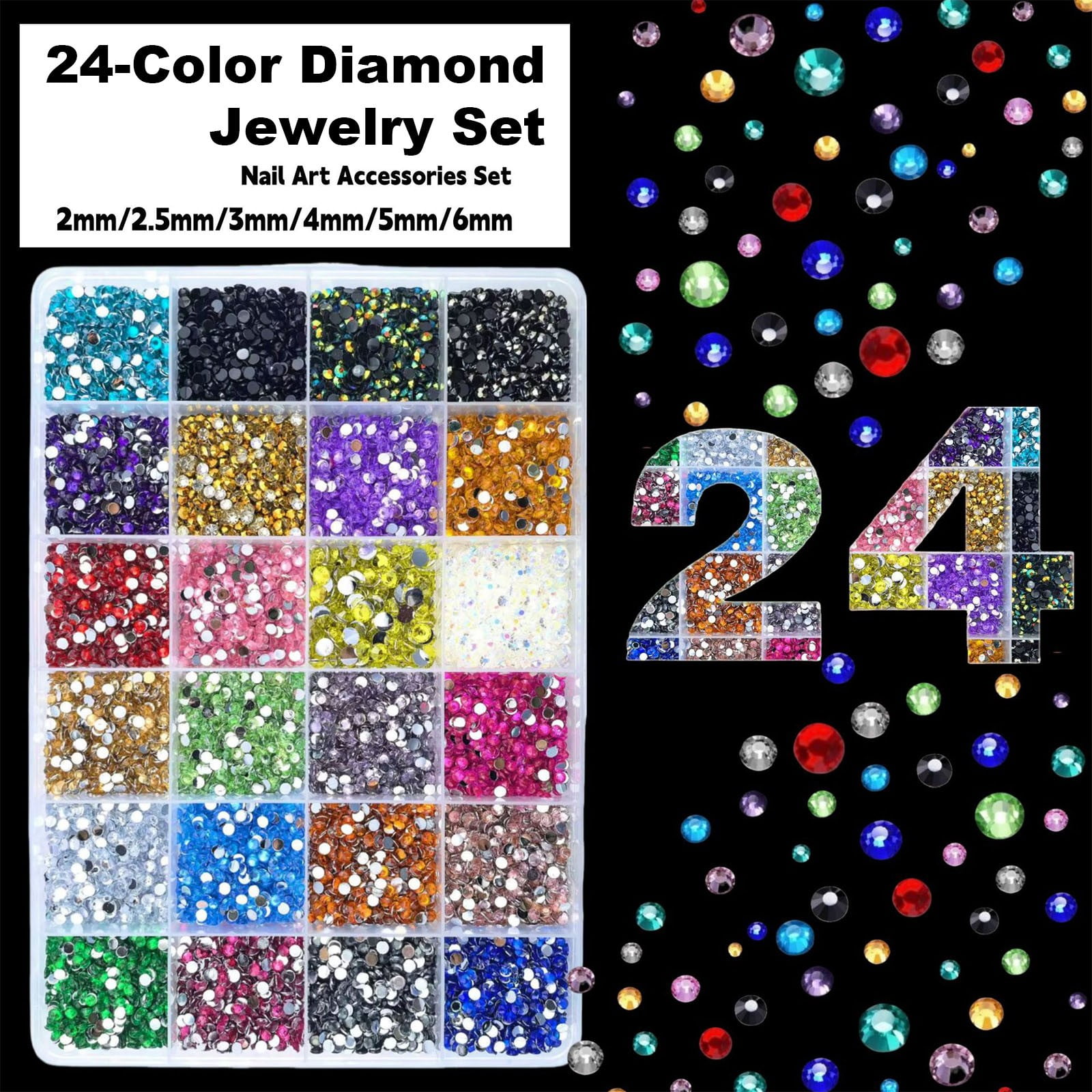32000Pcs Resin Jelly Rhinestones for Bedazzling, Mixed-Color Flatback Gems for Diamond Art, Bedazzler Kit with 3Pcs Jewelry Glue for DIY Crafting Crafts Book Shoes Nail Art