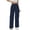 Navy, variant on Women's Wide Leg Corduroy Pants Casual Elastic High Waist Loose Fit Lounge Comfy Fashion Cargo Trousers with Pockets Navy