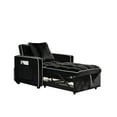 thumbnail image 4 of Folding Bed Chair In Black: Adjustable To Recliner Or Single Adult Bed, Modern Velvet Upholstery Threeone Black Bed: With , Turns Into , And Bed. Back Comfortable, 4 of 6
