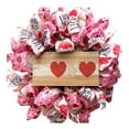 thumbnail image 2 of Valentines Day Wreath 13.8 inch Valentines Wreath Red Pink Fabric Ribbons Valentine Wreaths for Front Door Valentines Day Decorations Gifts Door Wreath for Wedding Anniversary Candlelight Dinner - F, 2 of 9