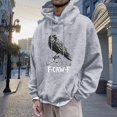 thumbnail image 1 of WILLBEST Sudaderas Hombre Winter Black Print Hooded Sweatshirt Grande, 1 of 3