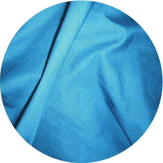 Ahgly Company Machine Washable Indoor Round Transitional Blue Area Rugs, 5' Round