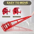 thumbnail image 6 of Hydraulic Car Ramps with wheel, 2 Pack Car Ramp High Lift, 11000LBS Automotive Truck Cars Service Ramps, Low Profile Oil Change Ramps with Support Jack for Car Truck Trailer Garage Repair (Red), 6 of 8