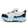 thumbnail image 4 of Kids LED Roller Skate Shoes with Wheel Light up Roller Shoes Kids Skates Sneakers Gift for Girls Boys Children, 4 of 14