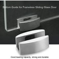 thumbnail image 2 of Floor Guide-304 Stainless Steel Floor Bottom Guide Replacement for Frameless Sliding Glass Doors, 2 of 7