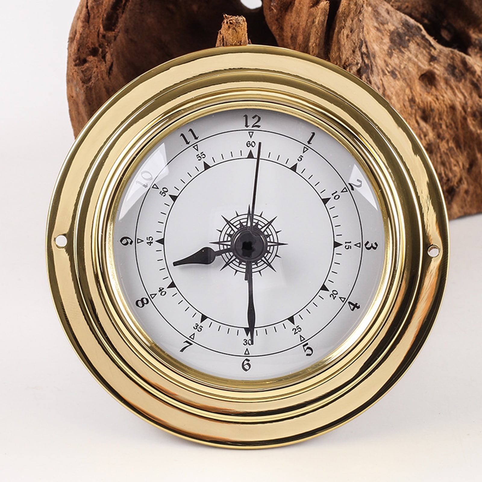 ZPAQI 4pcs/set Thermometer Hygrometer Barometer Watch Clock Copper for Shell Zirconium Marine for Weather Station