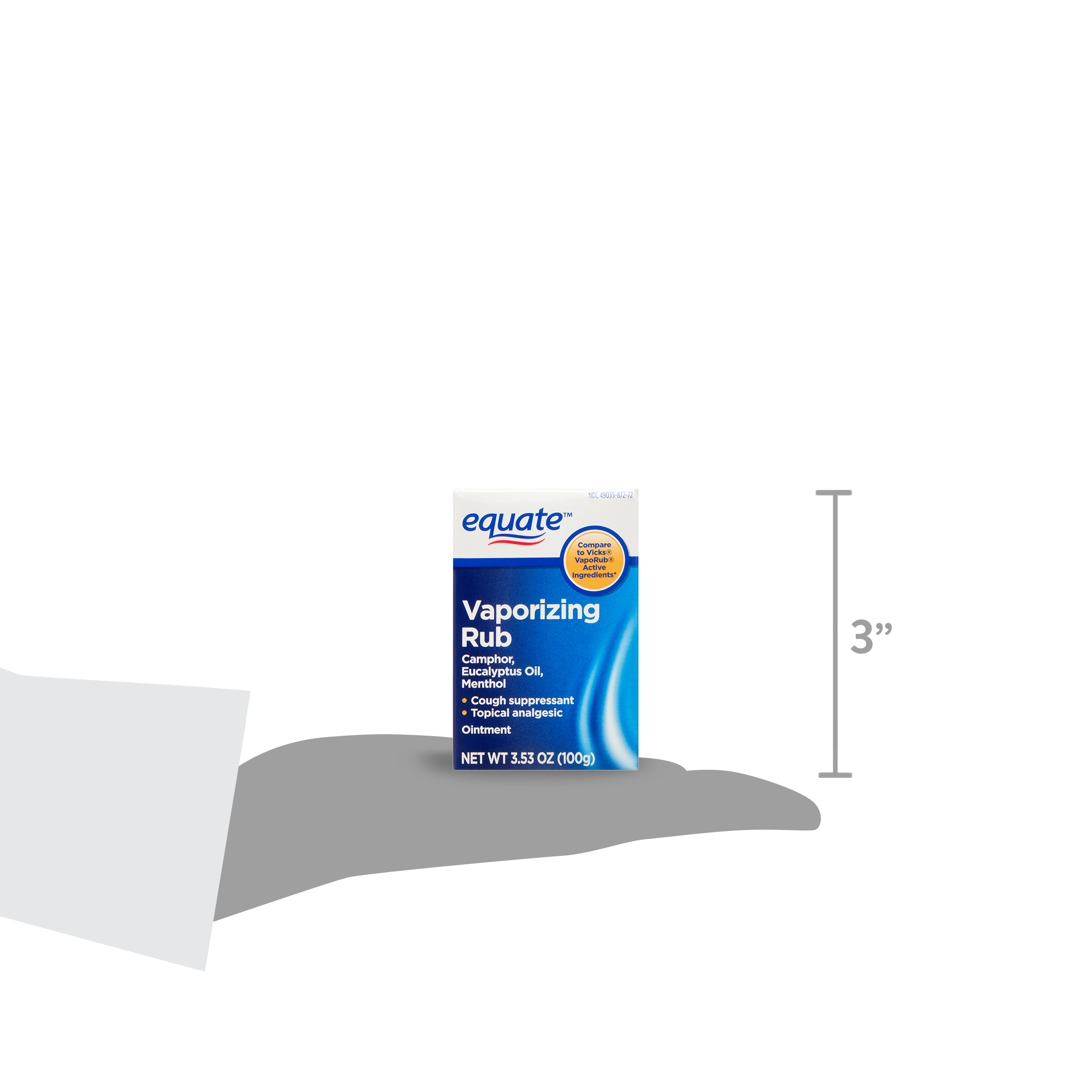 Ungüento Vaporizante Equate, 3.53 oz, Comparar con Ingredientes Activos de Vicks® VapoRub® 8