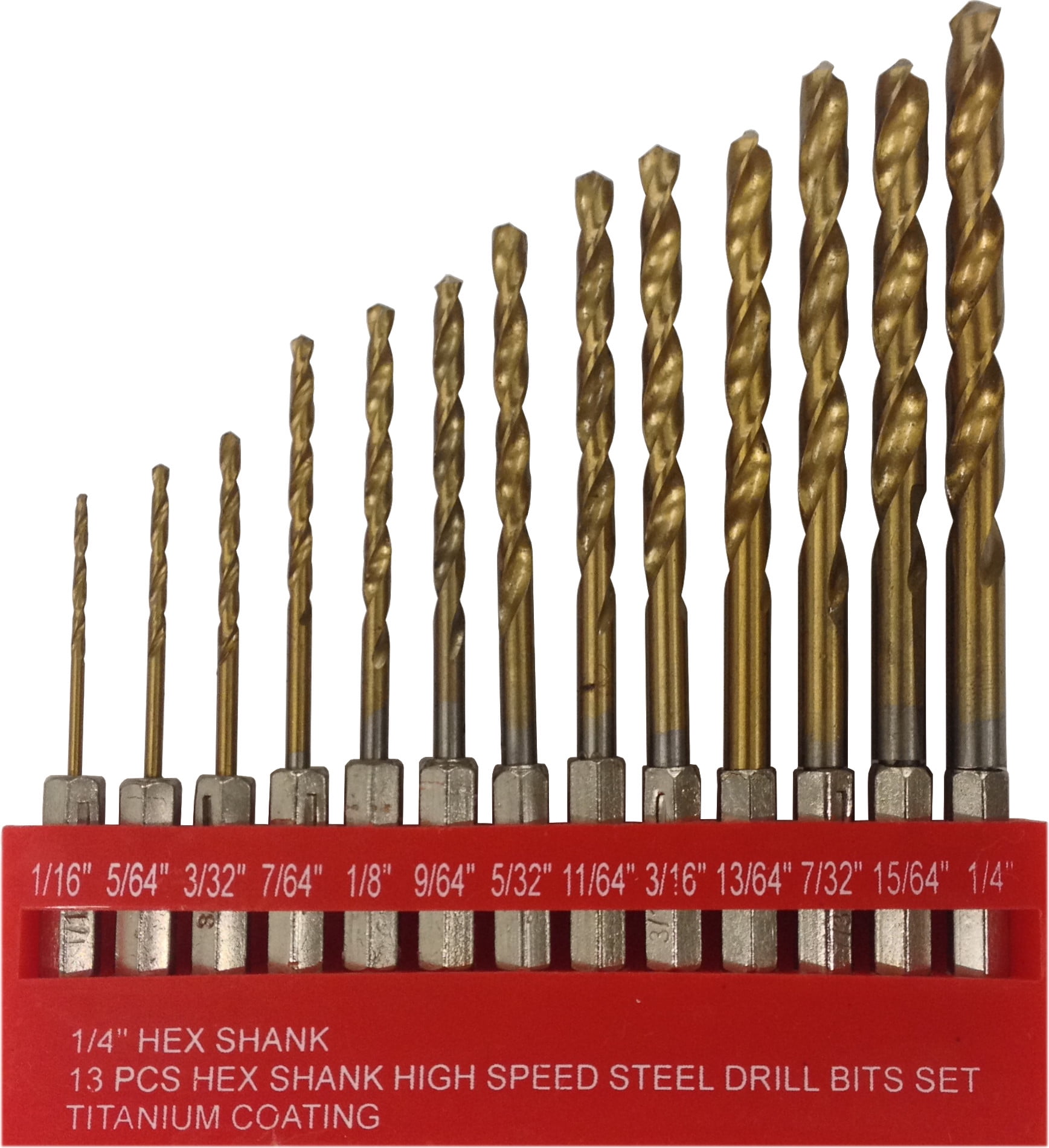 Boston Industrial Pcs Hex Shank High Speed Steel Drill Bits Set