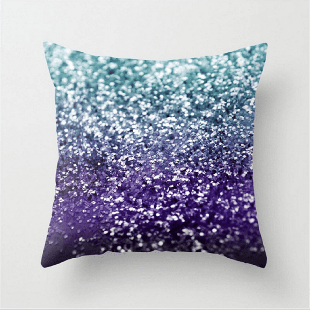 Mermaid Glitter Sequins Pillow Cover Cases Home Car Sofa Cushion Covers
