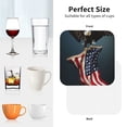 thumbnail image 6 of Honeii American Flag Print Leather Coaster Set of 4, Ideal for Safeguarding Your Furniture from Drinks Spills and Effortless Cleanup-Square, 6 of 6