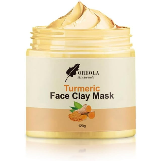 Turmeric Clay Face Mask Exfoliating, Deep Cleansing, Brighten and Purifying Mask 120g Ideal For all Skin Types.