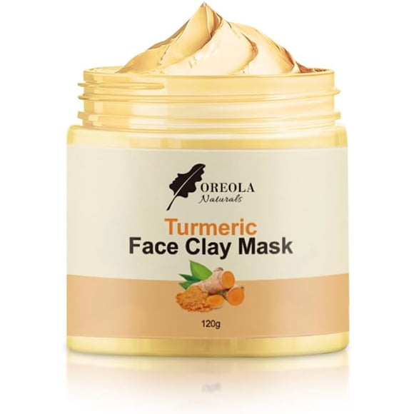 Turmeric Clay Face Mask Exfoliating, Deep Cleansing, Brighten and Purifying Mask 120g Ideal For all Skin Types.