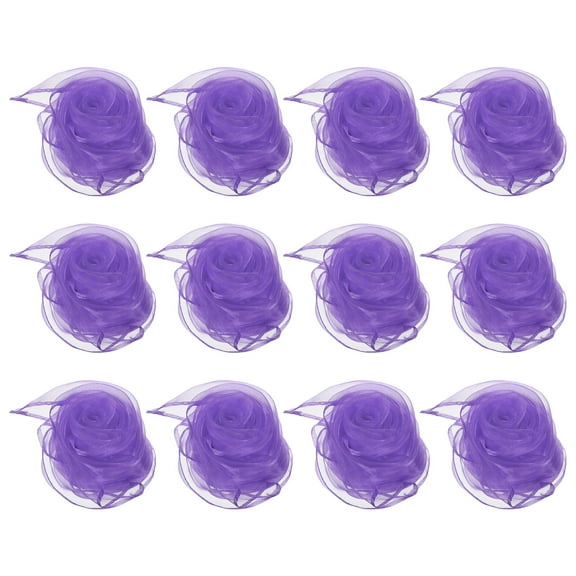 Uxcell 12 Pcs Dance Scarves 18" x 18" Juggling Scarves for Play Magic Music, Light Purple