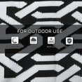 thumbnail image 5 of Outsunny Black & White Chain Outdoor Rug, 8' x 10', Waterproof Plastic Rug with Carry Bag, 5 of 9