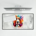 thumbnail image 4 of Watercolor Drip Basset Hound Pop Art Colorful Portrait Artwork Desk Mat Full Keyboard Mouse Pad Bassets Dog Breed Lovers Gifts Idea Large Mousepad - 01009, 4 of 5