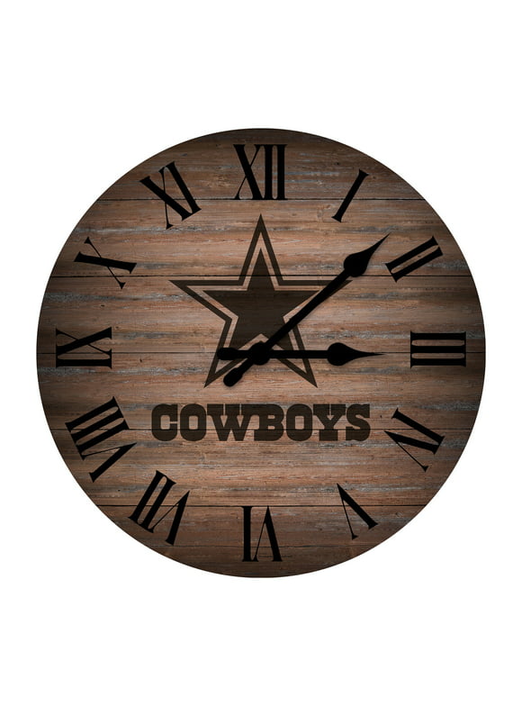 Imperial Brown Dallas Cowboys Rustic 16'' Clock