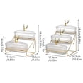 thumbnail image 2 of Fruit Bowl for Kitchen Counter, Candy Dish with Lids Multi Compartment Fruit Basket with Metal Rack Modern Candy Jar for Candies and Snacks Display Stand for Home Kitchen Party(Double Tiered ), 2 of 6