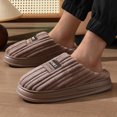 thumbnail image 4 of Zapatillas de algodón de talla extra grande para otoño e invierno, zapatillas de algodón cálidas de suela gruesa para hombre, zapatillas de algodón antideslizantes de talla extra grande 50, 4 of 5