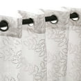 thumbnail image 2 of Boho Leaves Pattern Panels Sheer Curtains, 52" x 84", Grey, 2 of 4