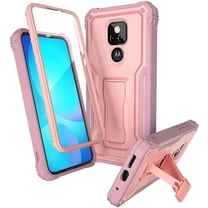 ExoGuard For Moto G Play 2021 Case, Phone Case with Screen Protector and Kickstand (Pink)