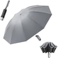 thumbnail image 1 of SIABC-Inverted Reverse Golf Umbrella 10 Ribs Travel Folding Anti 99 UV Protection UPF 50, Automatic Open/Close,Lightweight Compact Portable Backpack Outdoor,Sun/Rain,Men Women Carabiner Handle Design, 1 of 4