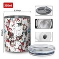 thumbnail image 4 of 12oz Coffee Tumblers Multicolor Christmas Snowman Pattern Stainless Steel Vacuum Insulated Travel Tumbler Coffee Cups Mug with Lid and Straw with Cleaning Brush for Cold & Hot Drinks, 4 of 5