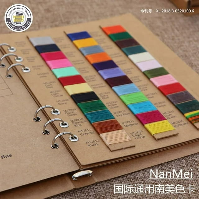XianGe MeiSi Wax Thread Color Card Book