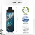 thumbnail image 3 of Logiee Airplane Shark Print Water Bottle,18oz Sports Insulated Kettle for Cycling Gym Basketball Outdoor, Suitable as a Present, 3 of 7