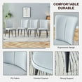 thumbnail image 3 of AENKYO Dining Room Chairs Set of 2, PU Leather Upholstered Kitchen Table Chairs with High Back and Metal Legs, Light Gray, 3 of 8