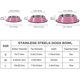 thumbnail image 2 of 2 Pieces Dog Bowls, Stainless Steel Dog Cat Bowls Pink 18cm, 2 of 4