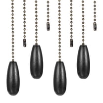 Wooden Ceiling Fan Pull Chain, 4Pcs 12" Decorative Pendant Extension Chains, Black