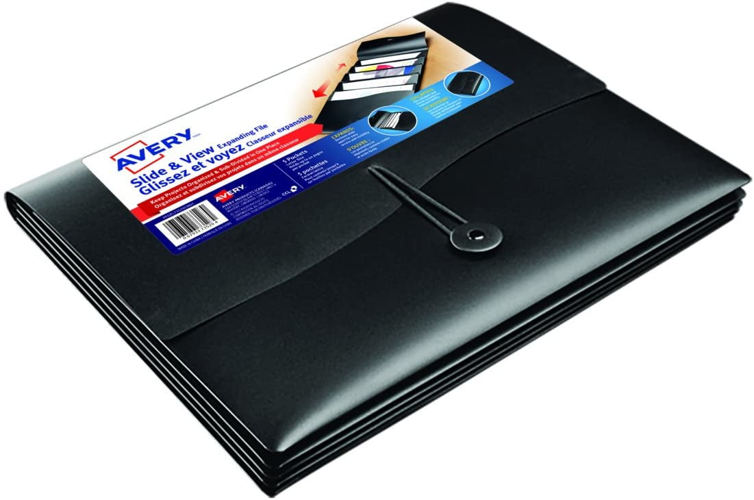 Avery Slide & View Expanding Folder, Durable Poly, Fits Letter Size