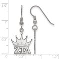 thumbnail image 2 of White Sterling Silver Earring Women'S Greek Zeta Tau Alpha 36 mm 16, 2 of 2