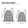 thumbnail image 2 of Fotbe Black White Halloween Bolsa Mochila con Cordón Estampada, Bolsa de Gimnasio Deportiva, Bolsa Cinch, Bolsa con Cordón para Hombres y Mujeres-Medium, 2 of 6