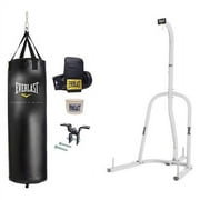 Everlast 70 lbs. Heavy Bag Kit with Everlast Single-Station Heavy Bag Stand, White