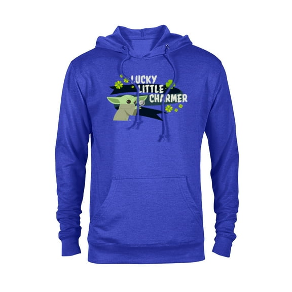 Star Wars The Mandalorian Grogu Lucky Little Charmer - Pullover Hoodie for Adults - Customized-Royal Heather
