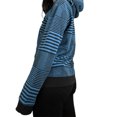 thumbnail image 2 of Franhais Women Fashion Wild Hoodies Stripe Drawstring Hooded Long Sleeve Zipper-Up Sweatshirts Coat, 2 of 9